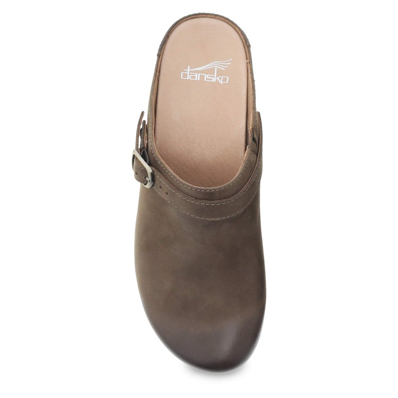 Dansko Berry Slip-On Mule Clogs for Women â€“ Memory Foam and Arch Support for All -Day Comfort and Support â€“ Lightweight EVA Oustole for Long-Lasting Wear Mushroom Burnished Nubuck 5.5-6 M US - Image 3